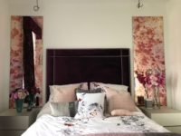 Purple antique mirror