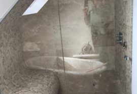 Shower screen in the loft